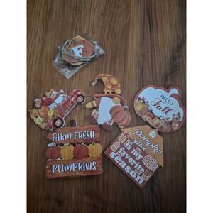 Amazon 7 PC Fall Table Decor Tiered Tray Decor Set Pumpkin Gnome Autumn s3